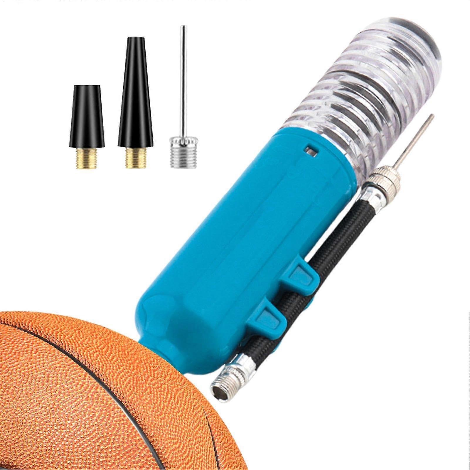 Portable Ball Air Pump High-Pressure Manual Pump For Sports Balls, Labor-Saving, Basketball Football Volleyball, Blue