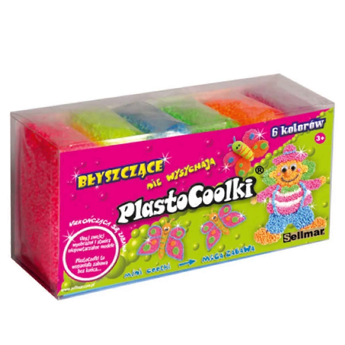 Kit of 6 Colors of Reusable Glitter Dough for Children Ages 3 and Up, Multicolour