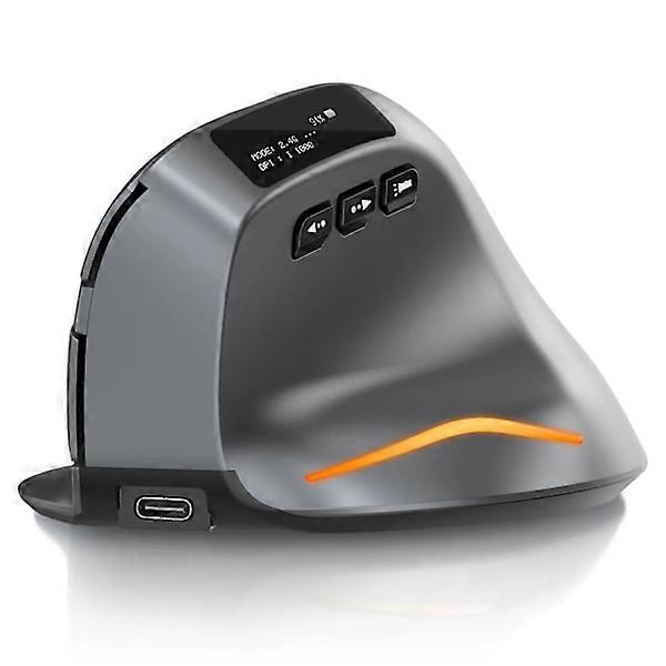 Souris verticale Bluetooth Souris ergonomiques sans fil avec écran OLED Souris rechargeable optique RVB USB