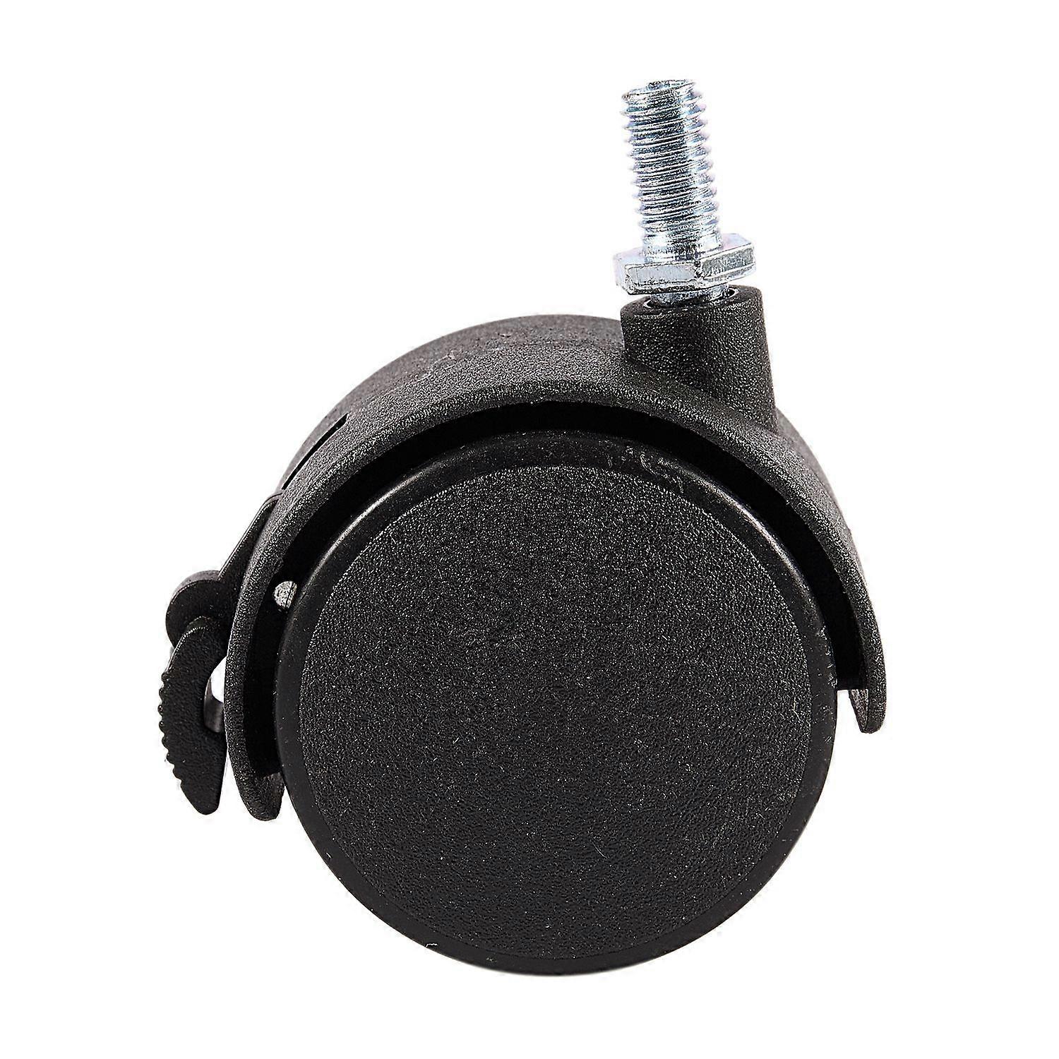 Furniture Swivel Caster 8mm Screw 2-inch Dia Wheel Black