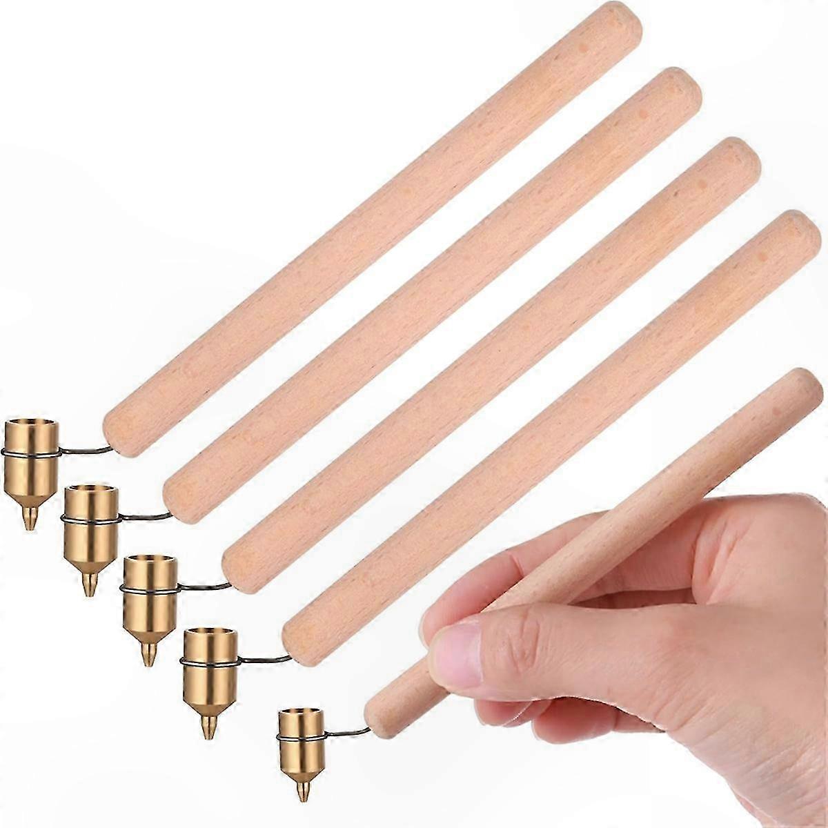 4-Pack Fine Tip Wax Crayons with Wooden Handles for Art and Craft Projects Including Egg Decorating and Candle Design