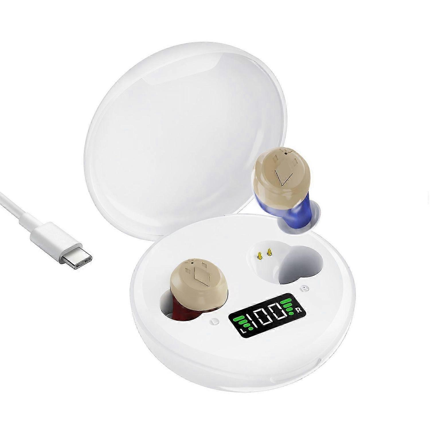 New digital display screen TWS design in-ear digital hearing aid for hearing