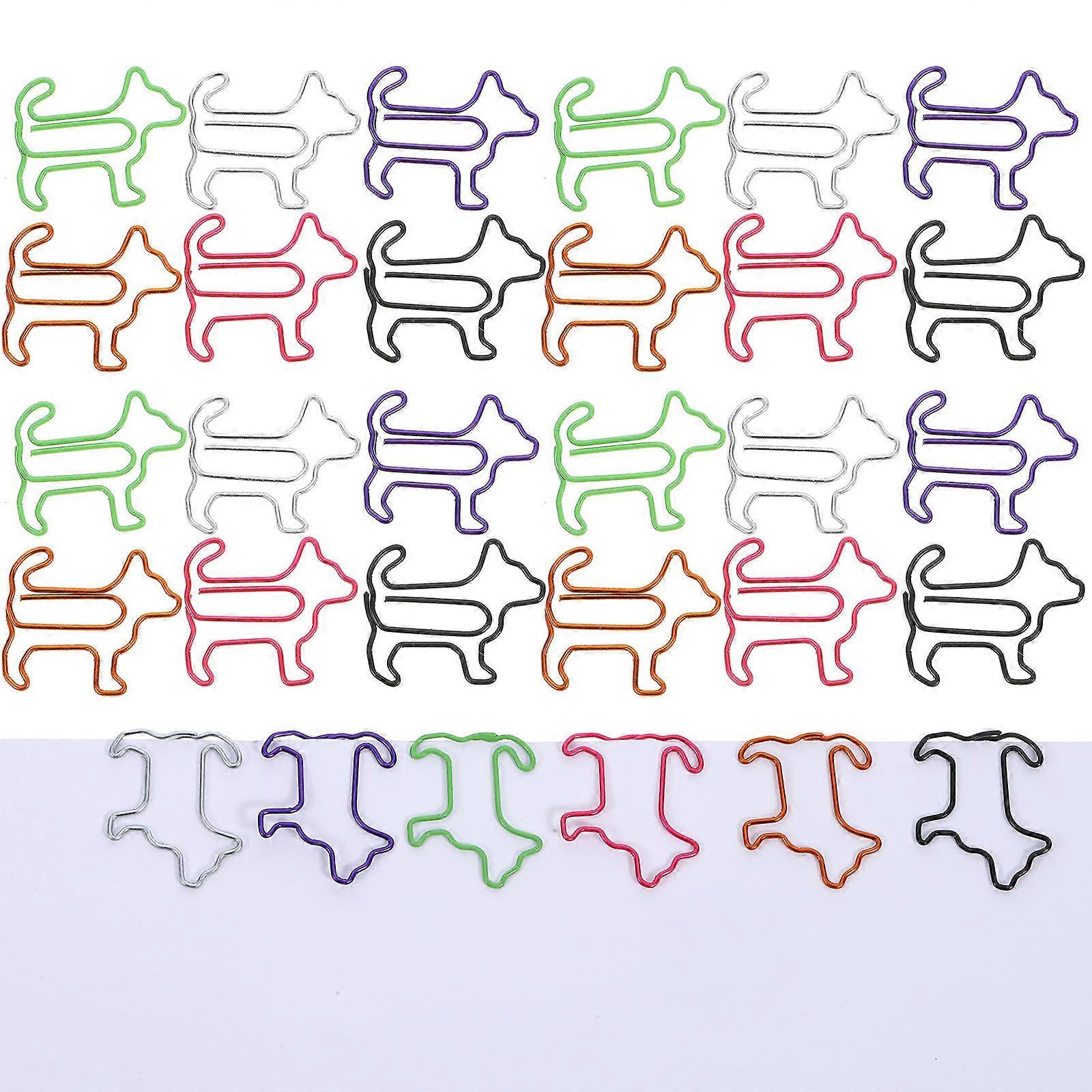 Cute Dog Paper Clips Practical Paper Clips for Office Use 60Pcs Assorted Colors