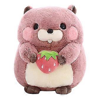 Adorable Kawaii Fluffier Groundhog Woodchuck Stuffed Animal Plush Toy 25cm
