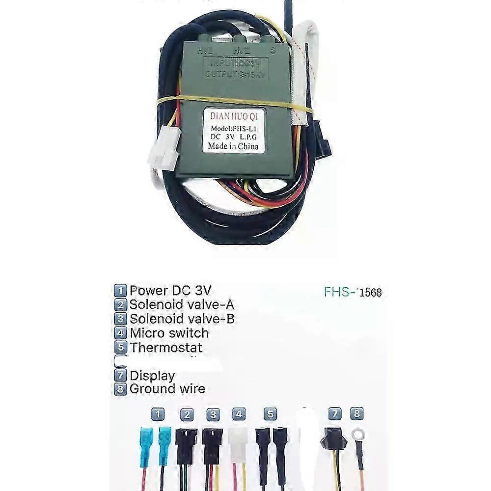 8pcs 15 wires Model 1568 Universal DC 3V Gas stove Double ignition with Temperature control and display Pulse igniter