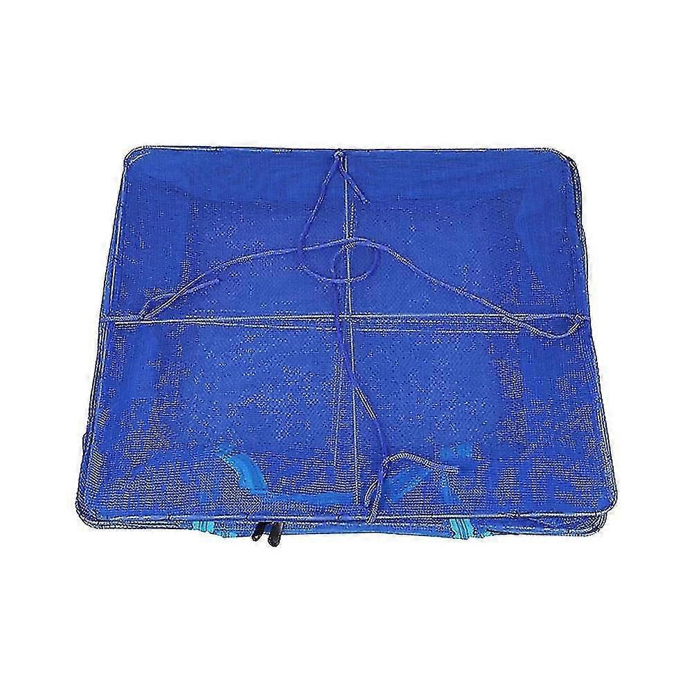 65X35cm Blue 1pc Folding Drying Net Multi-function Drying Vegetable Fish Hanging Mesh Dt4238