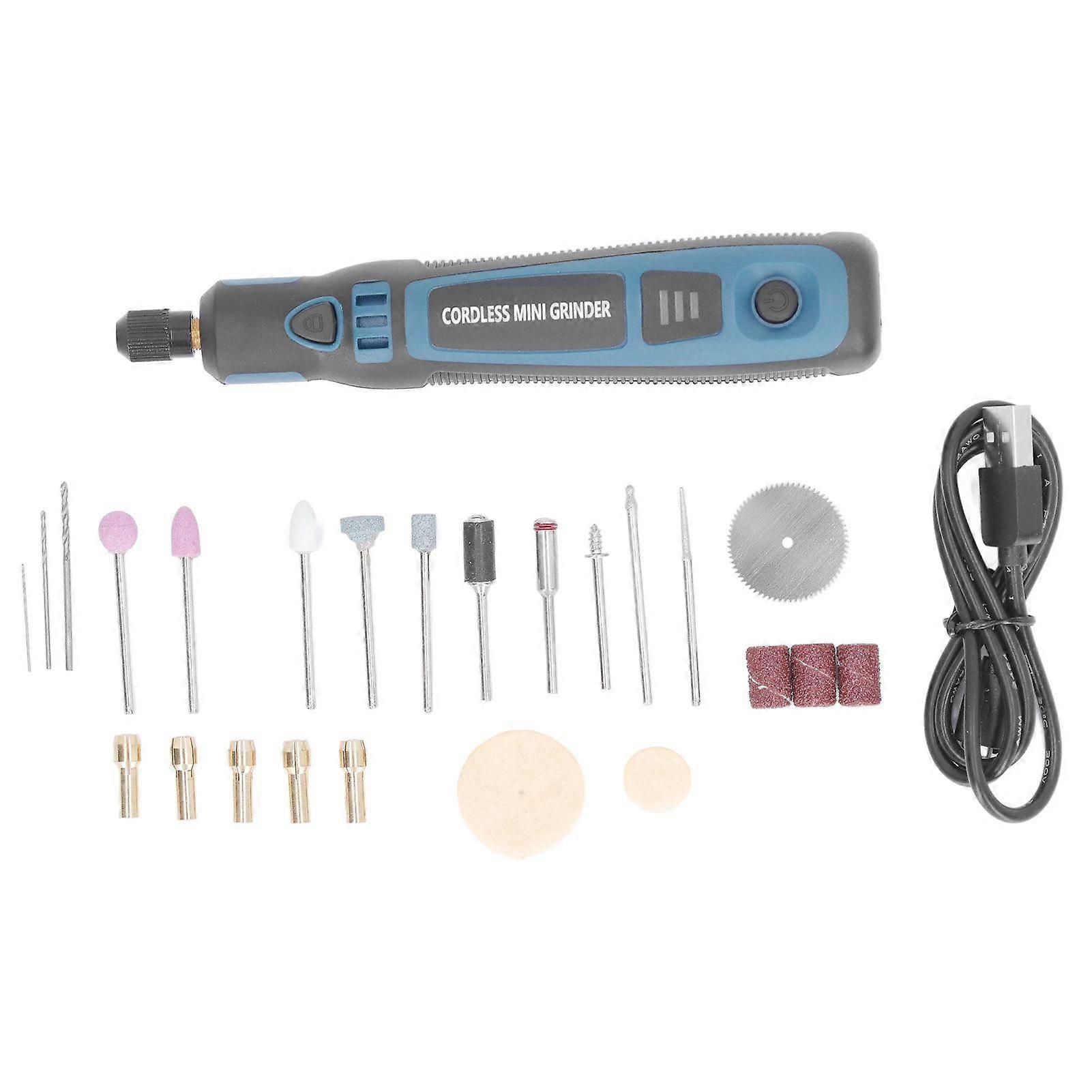 Electric Grinder Pen 3 Speed Cordless Rotary Tool for Sanding Drilling Polishing Engraving DIY Projects