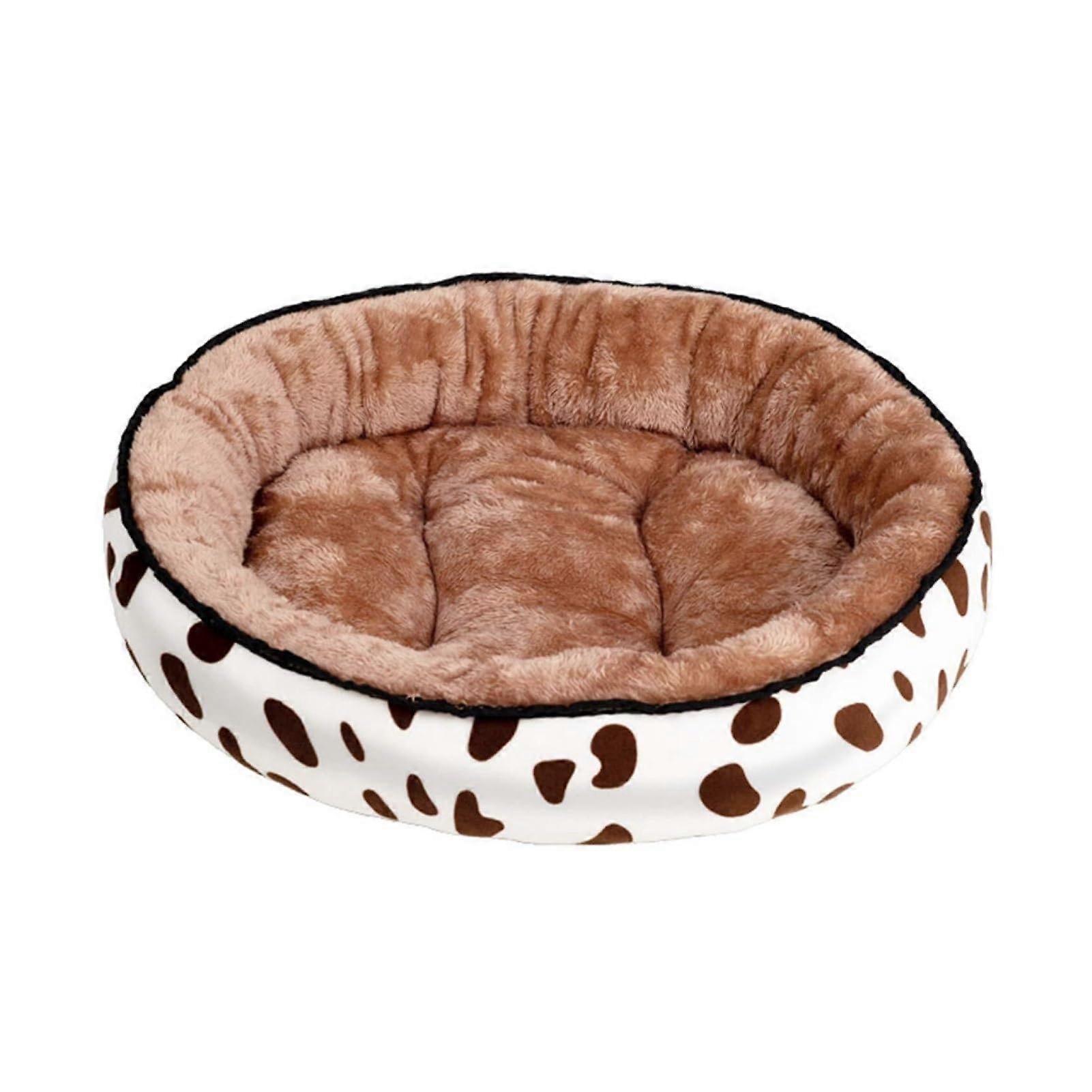 Soft Round Plush Pet Bed For Cats And Small Dogs, Size XL, Warm Cozy Cushion, NonSlip Bottom