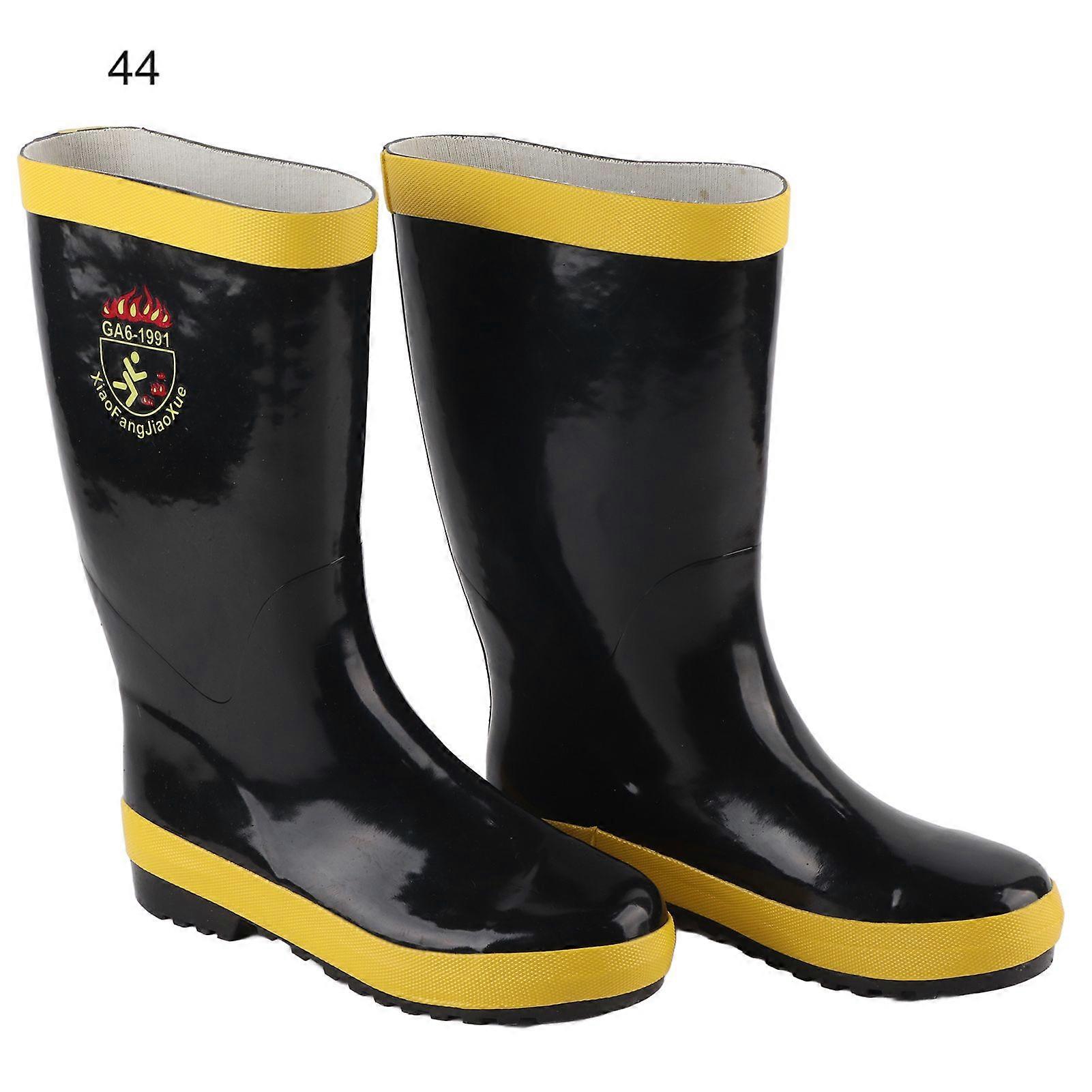 Fire Fighting Rescue Boots Non-Slip High Temperature Resistance Rubber Safety Shoes(44 )