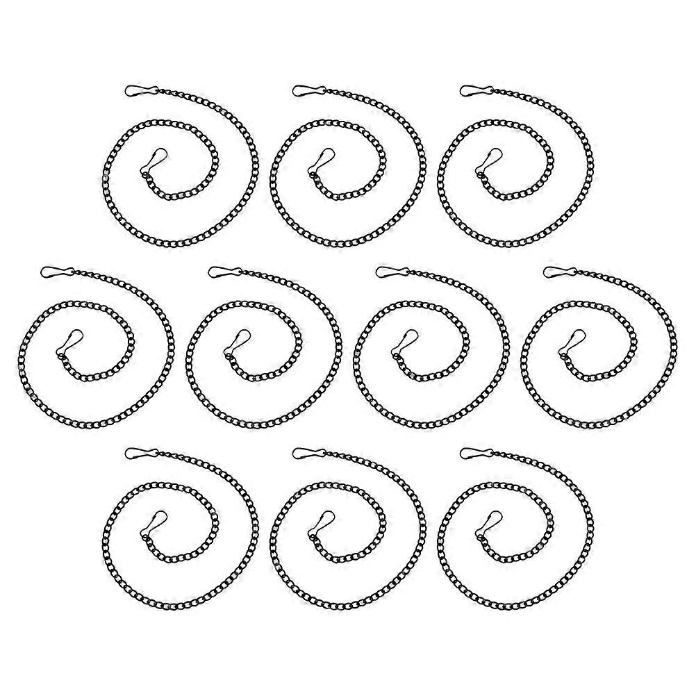 Iron Hanging Chain Black for Signs with Hooks 10Pcs