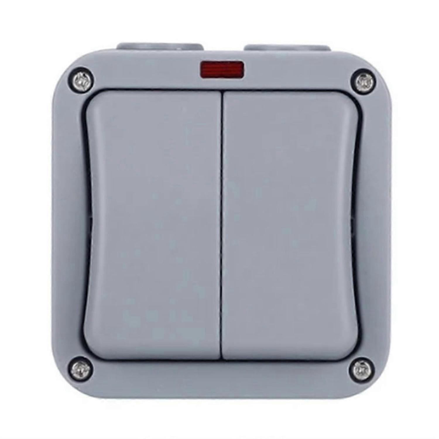 IP66 Wall Electrical Switch 220V Light on Off Security Button (B)