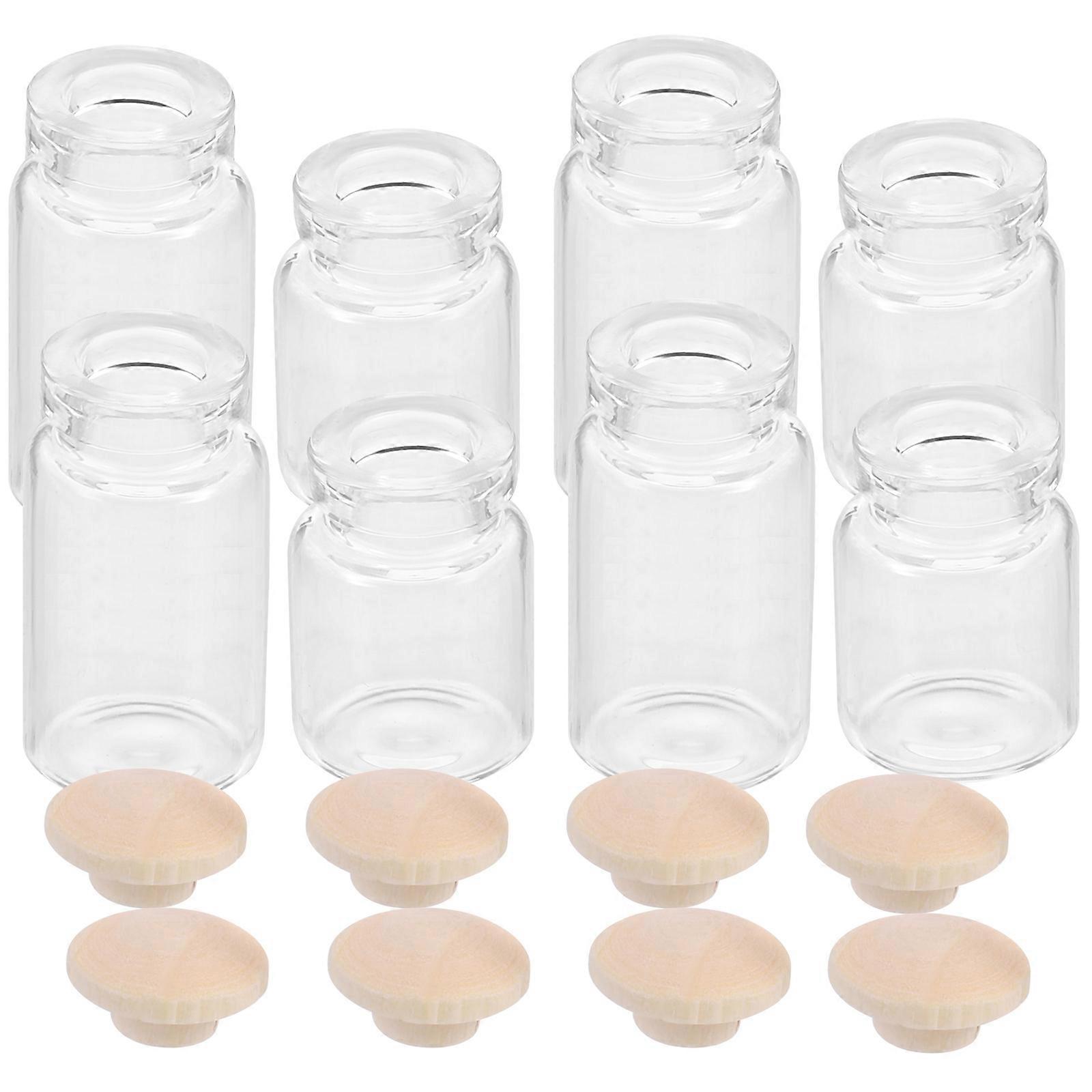 Glass Candy Jar Miniature Food Jar for Home Use 8Pcs Transparent Simulation Bottles