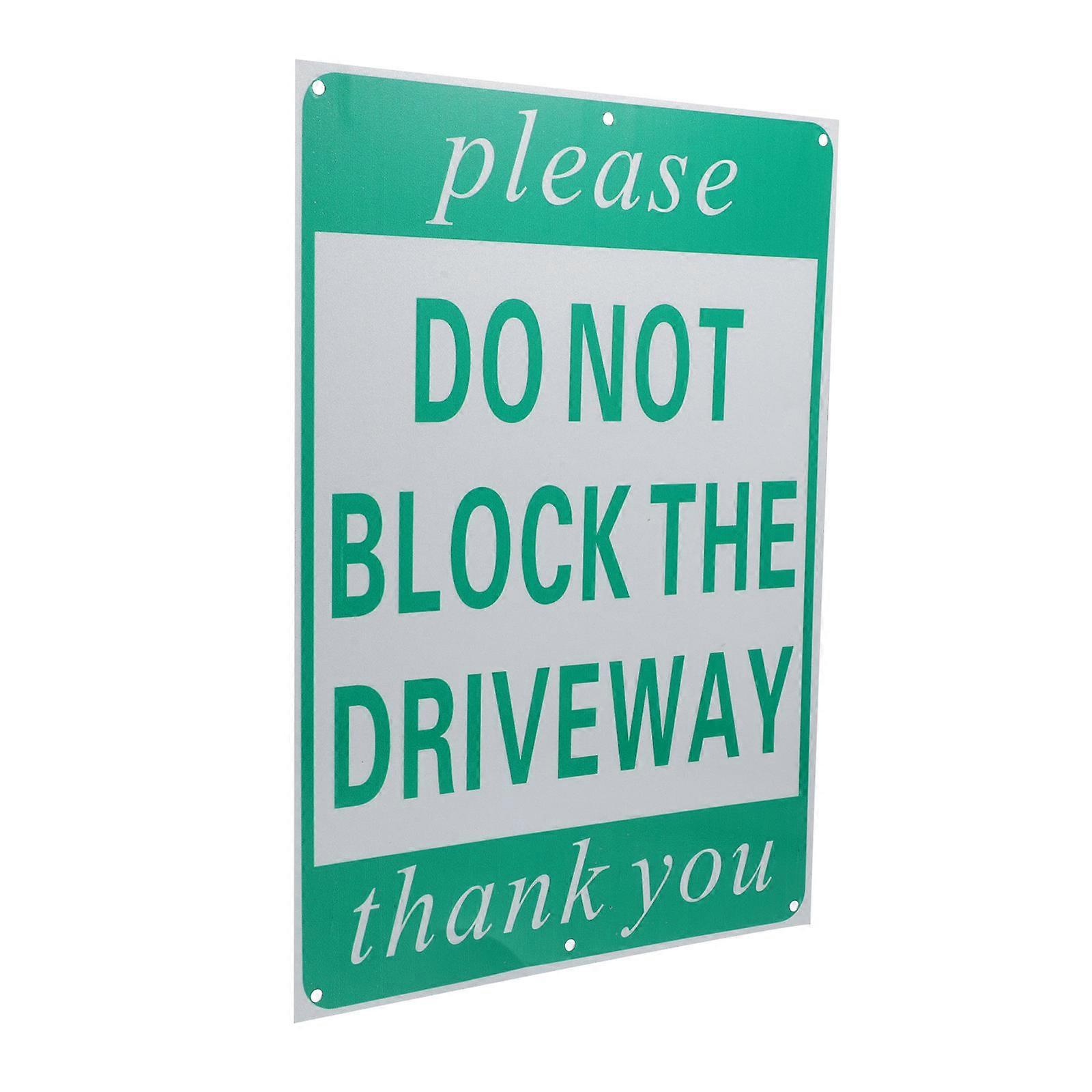 Do Not Block Driveway Sign Aluminum Alloy for No Parking 3Pcs Set