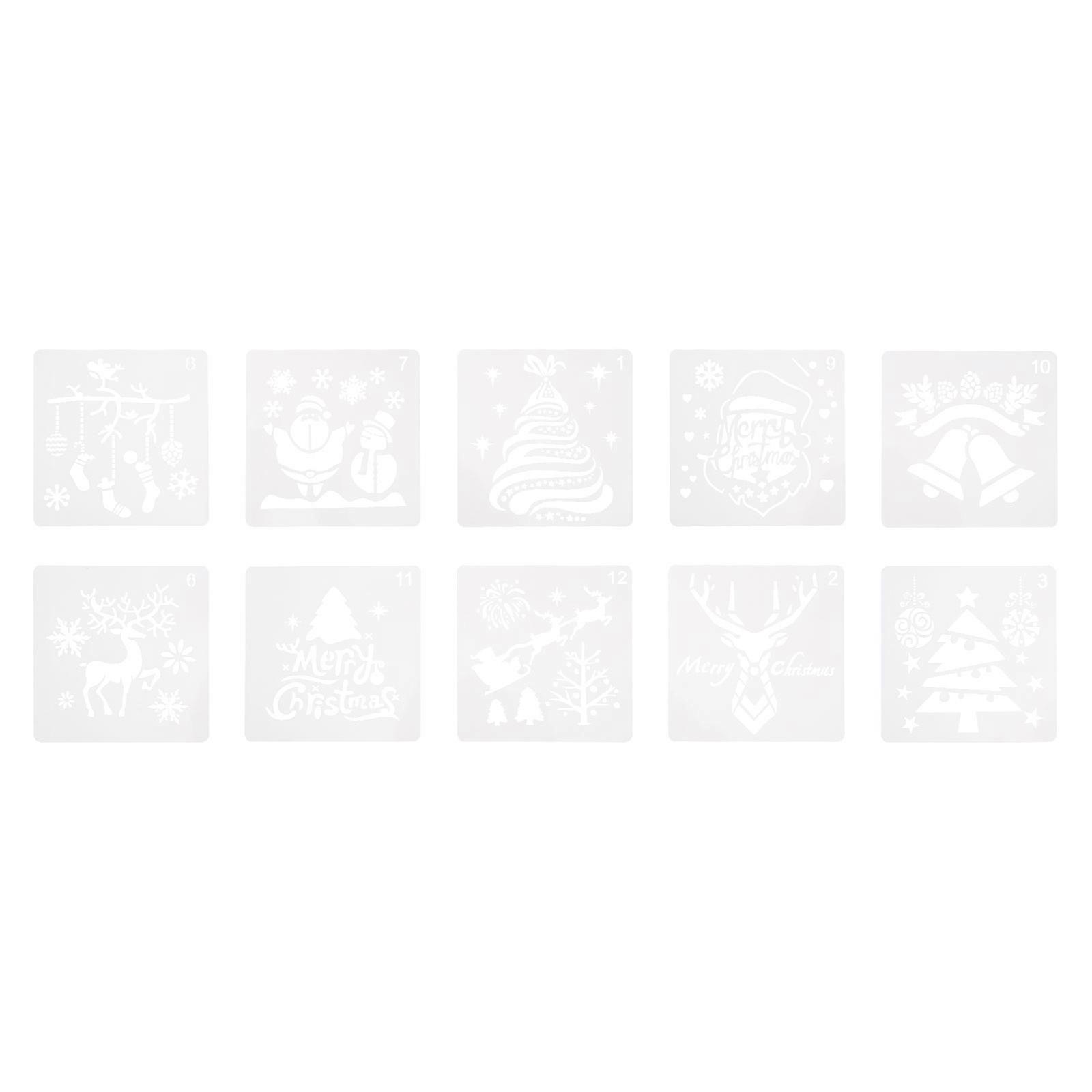 Kids Drawing Templates Hollow Drawing Tool for DIY Painting 10Pcs White