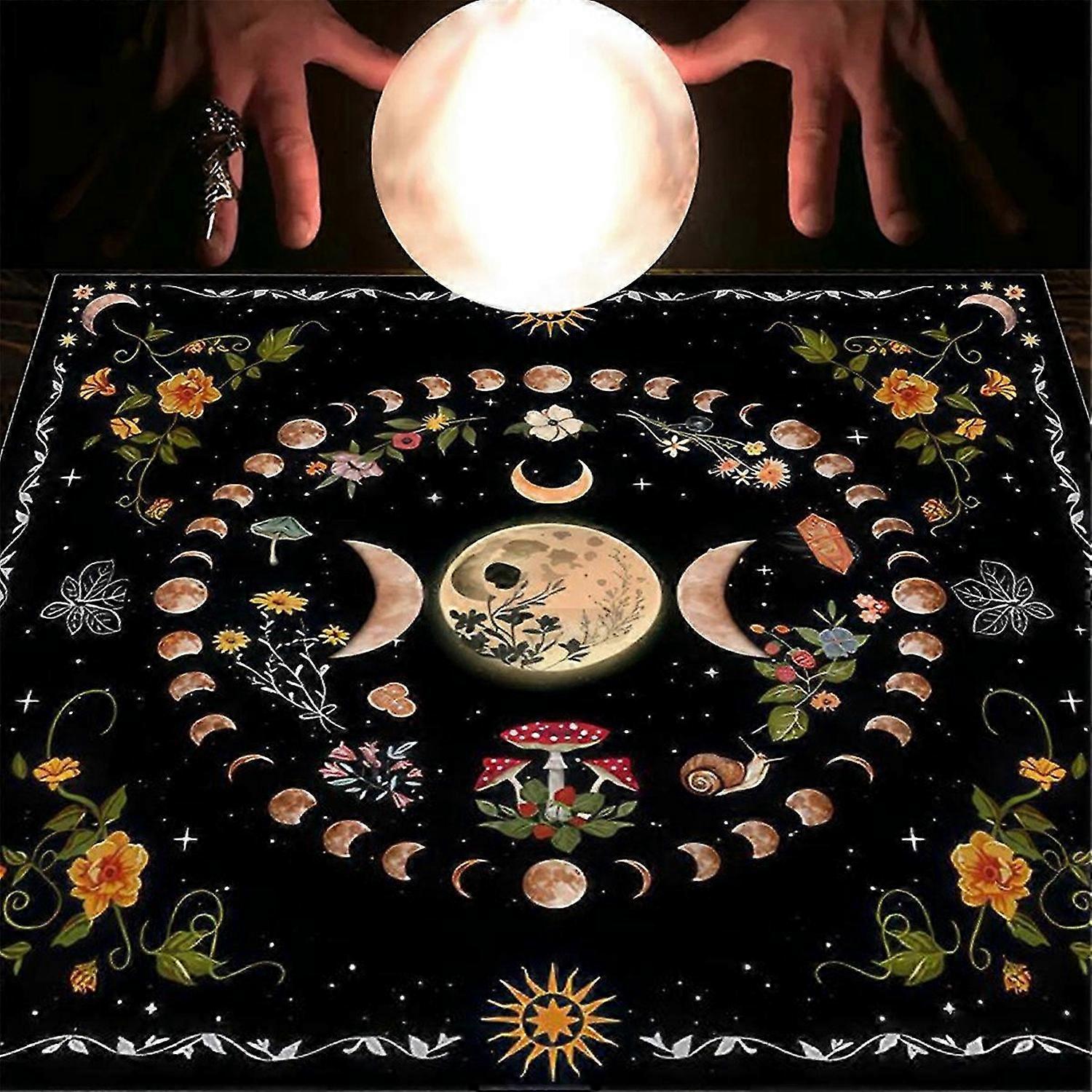 Tarot Card Tablecloth,Fortune Telling Card Mat,Board Game Cloth Mat,C