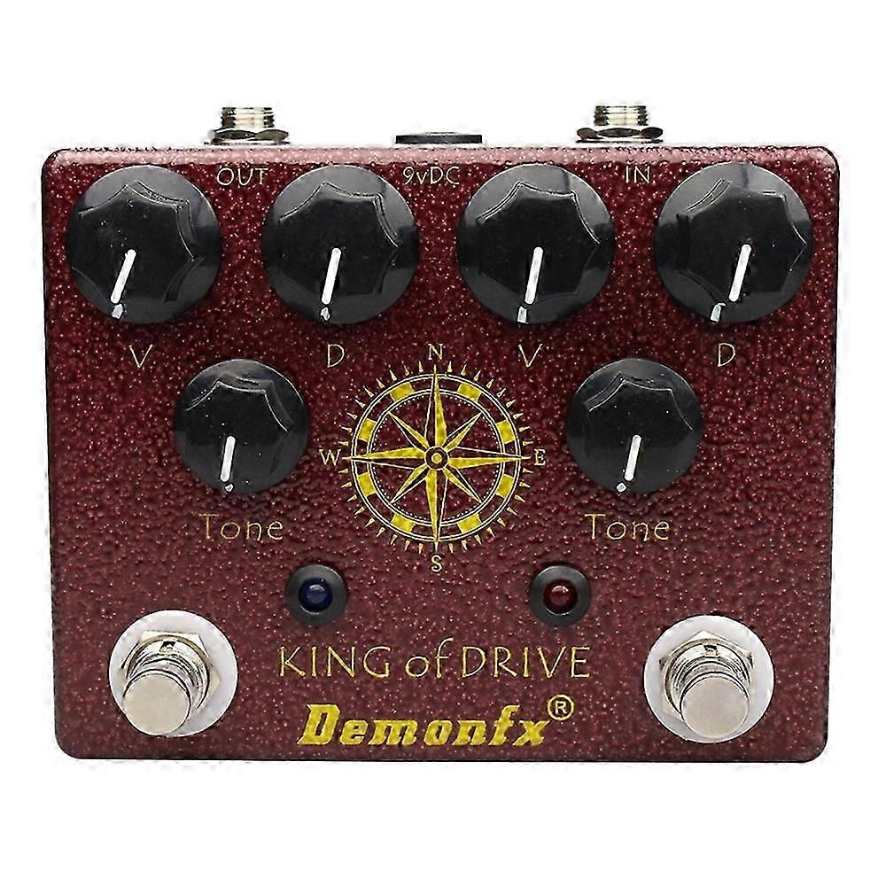 Analog Man-Inspired Overdrive Stomp Pedal for Guitar Effects with Classic Tone Enhancement