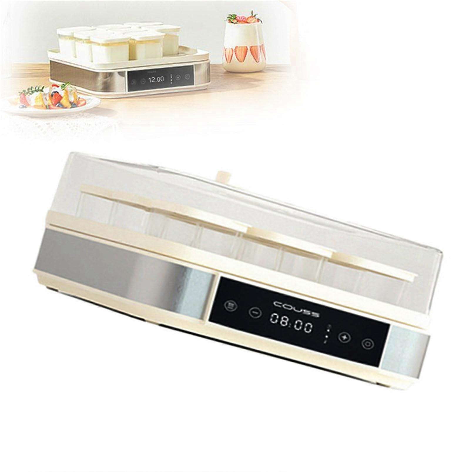 Yogurt Maker Automatic Digital With Adjustable Temp And Time 9 Glass Jars 52 Oz Stainless Steel Body Cheese And Natto