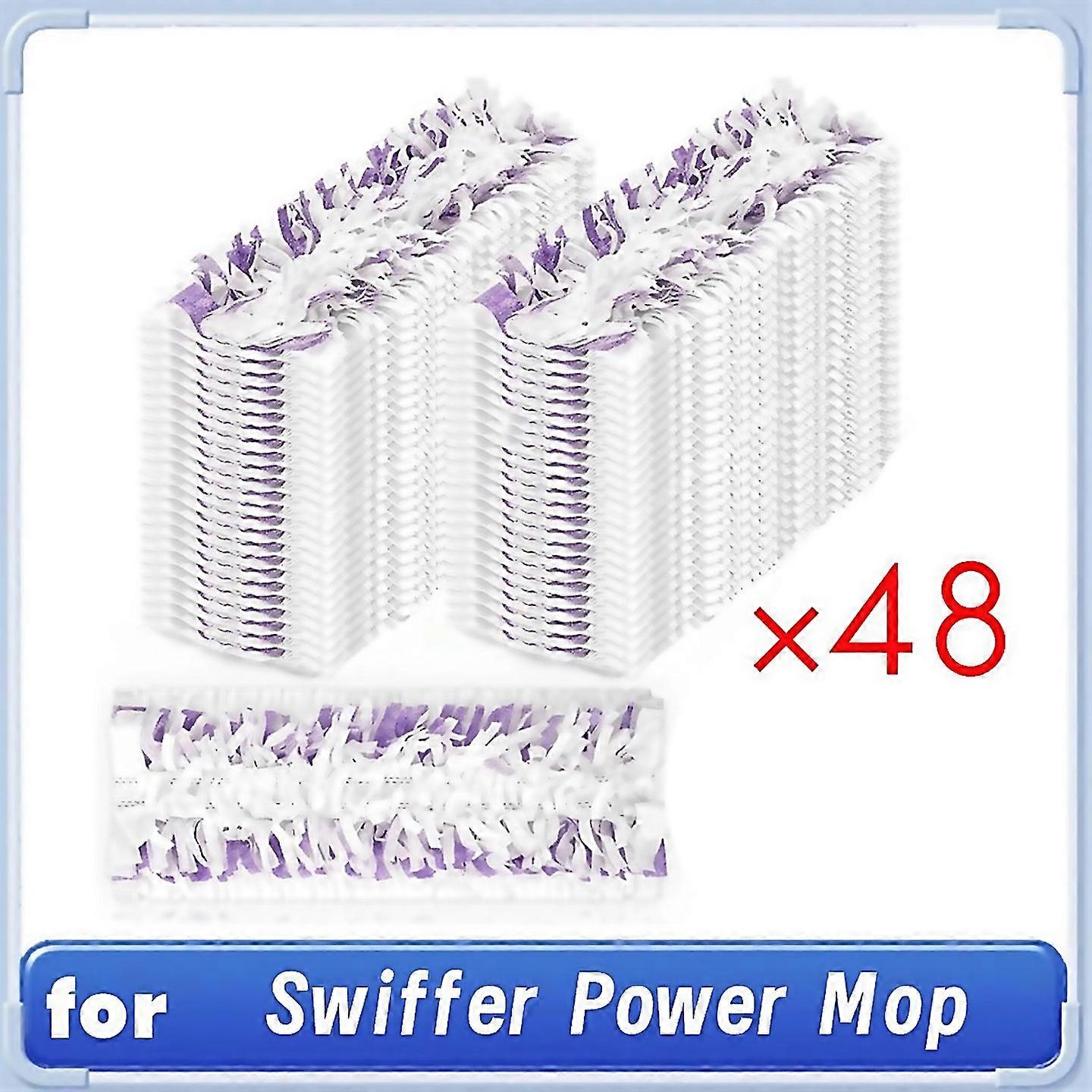 For 48 Pcs Disposable Power Mop Pads Refills For Power Mop