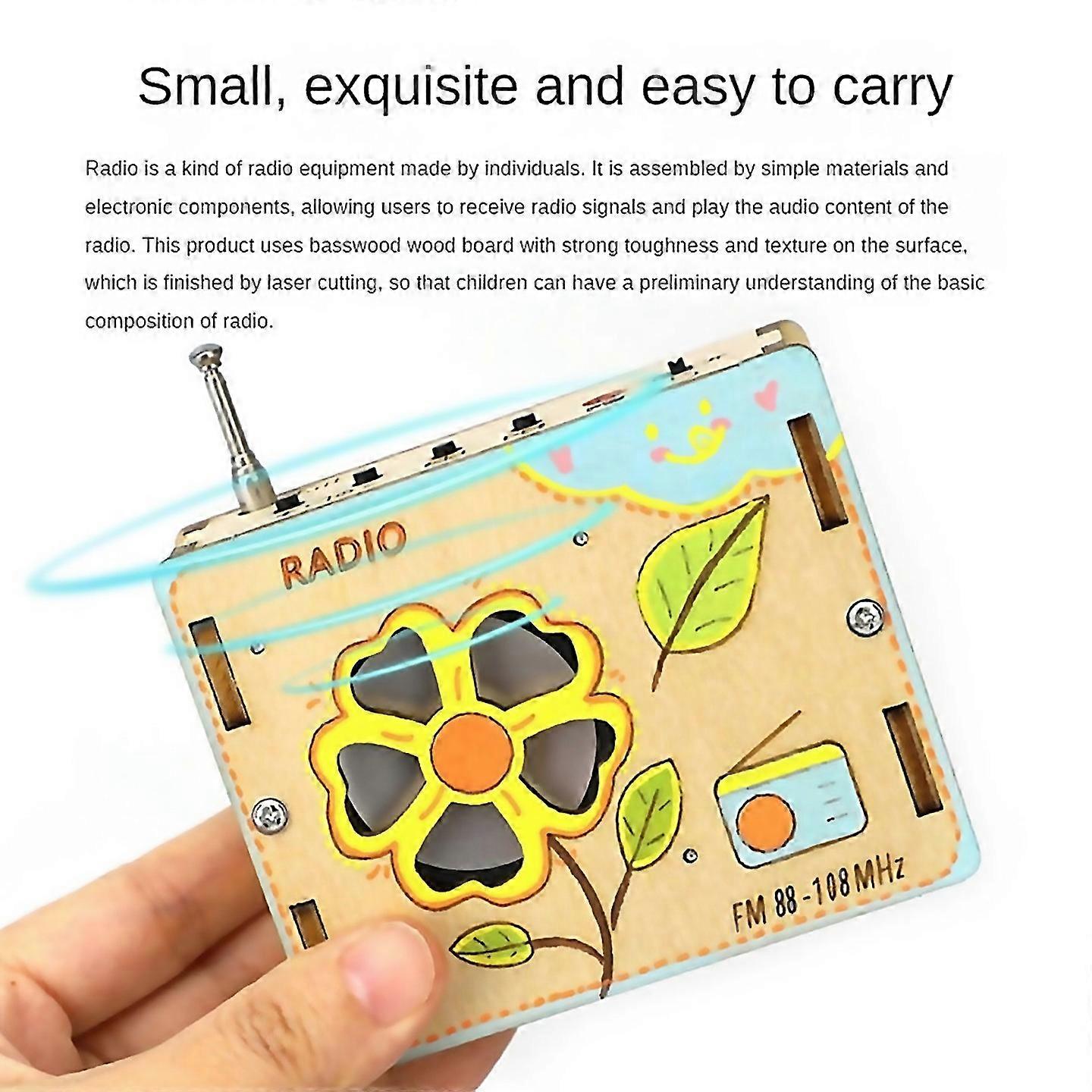 For Diy Fm Radio Model Wooden Science Experiment Kits Science Learning