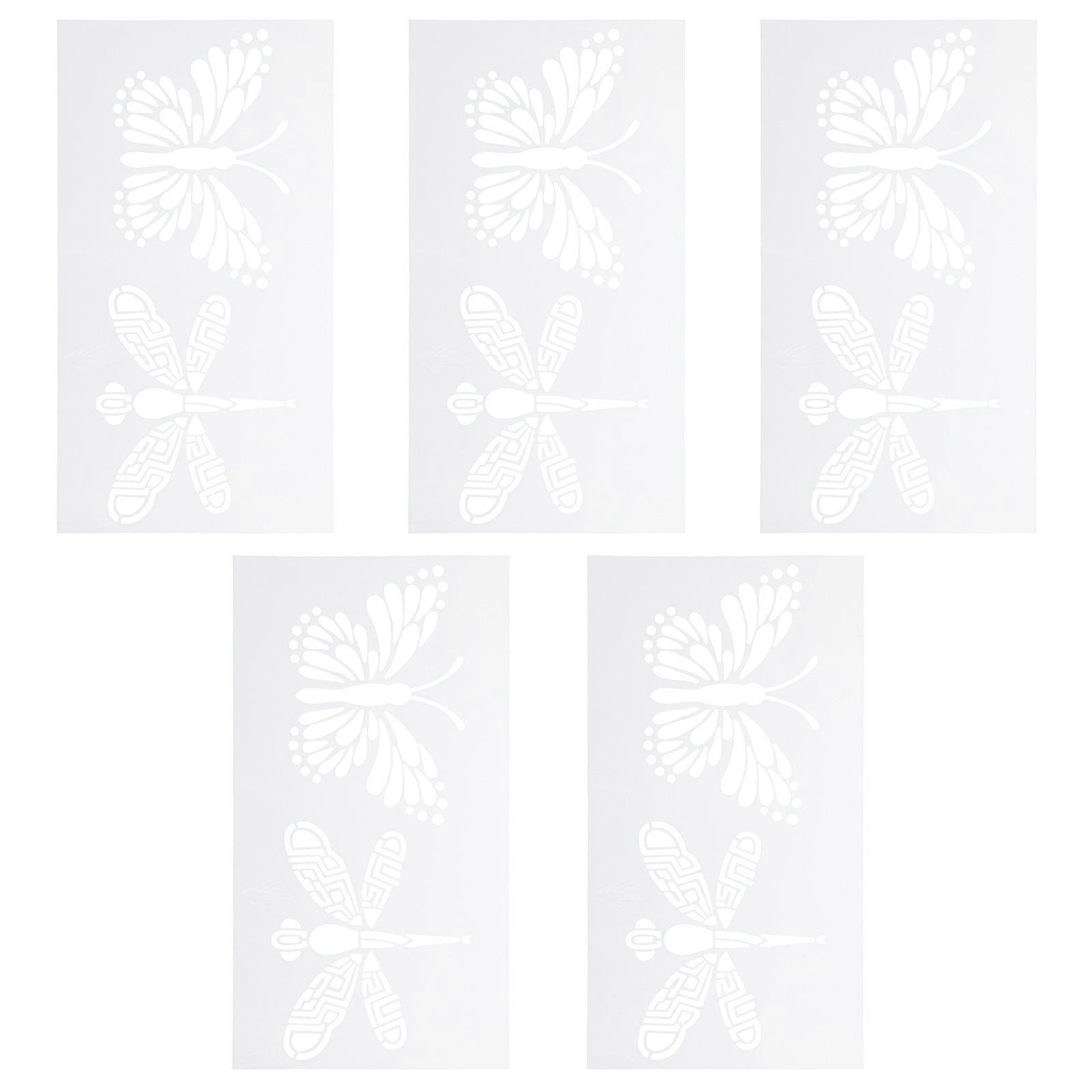 Animal Template Butterflies Dragonfly Hollow Template for Kids 5Pcs