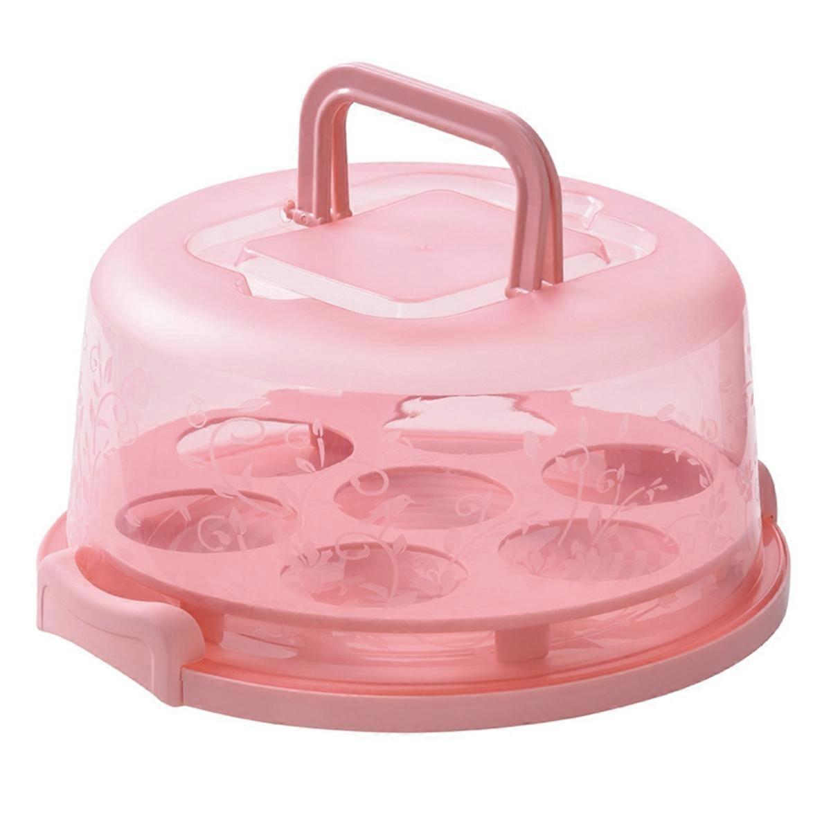 Cake Box Cupcake Holder with Lid Transparent Cake Transparent Box ,A