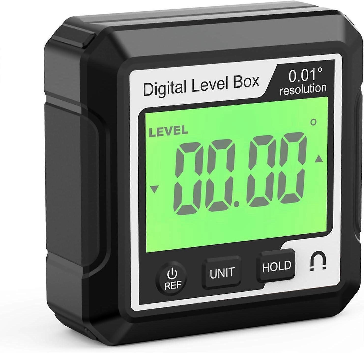 Digital Angle Finder Gauge,Lcd Digital Level Tool Protractor, Inclinometer Level Box Backlit Portabl