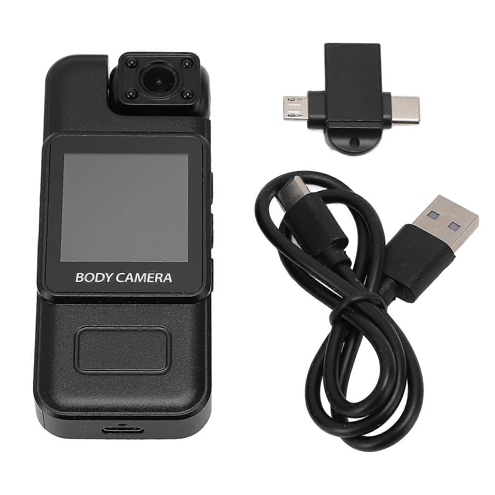 Body Video Recording Camera 4K Motion Detection 180 Rotatable Lens 1000mAH Wearable Camcorder for Sports Cycling