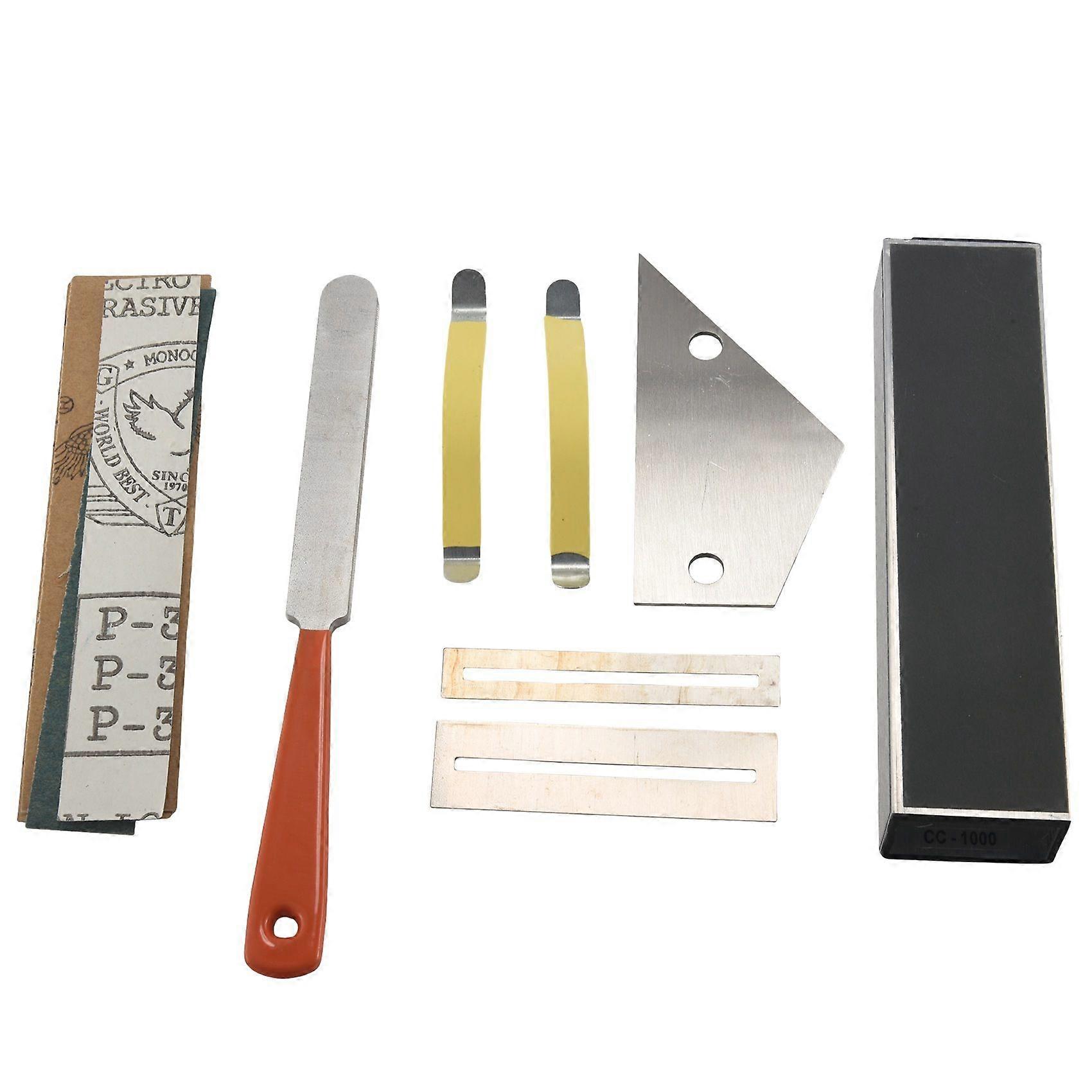 Guitar Fingerboard Luthier Tool,Guitar Fret Crowning File, Fret Leveling Beam Sanding Leveler Beam and String Spreaders