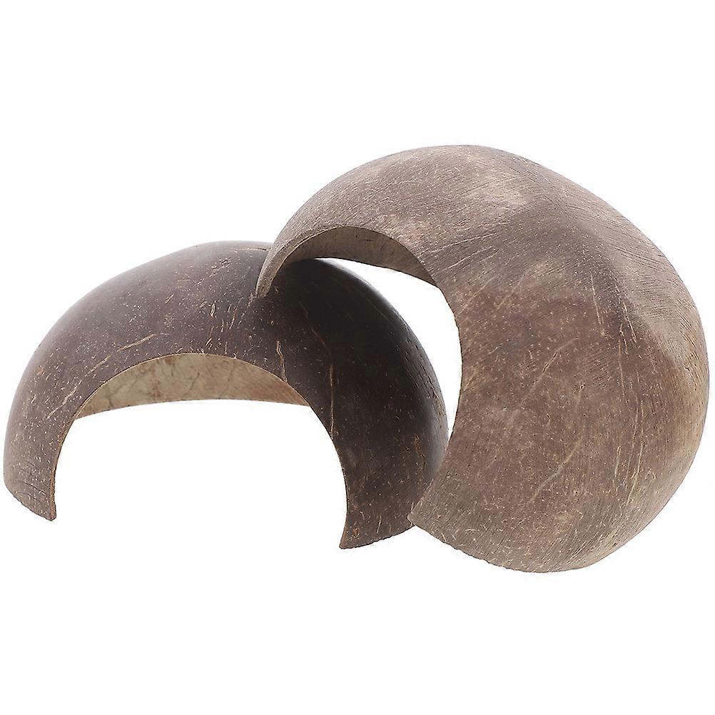 Delicate Reptile Hideout Coconut Shell Shelter 4Pcs for Decoration