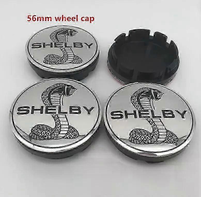 4pcs 54mm 56mm 60mm Cobra Shelby Voiture Centre De Roue Couverture Moyeu Badge Emblème Autocollant Compatible Fit Pour Fiesta Focus Fusion Mondeo Escap