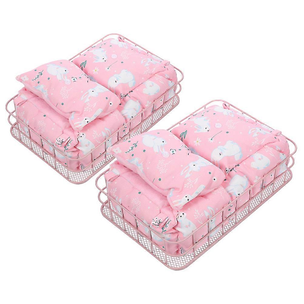 Hanging Hammock 4 Sets For Pet Owners Ideal For Hamsters And Guinea Pigs Pink 25.00X16.20X5.40CM Warmth Sleeping