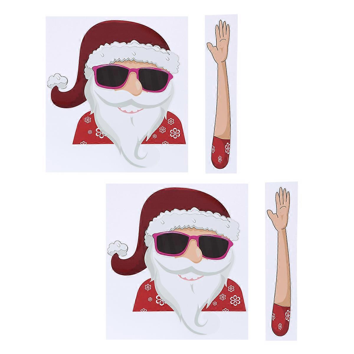 Creative Windscreen Wiper Sticker Christmas Themed Car Stickers for 2Sets