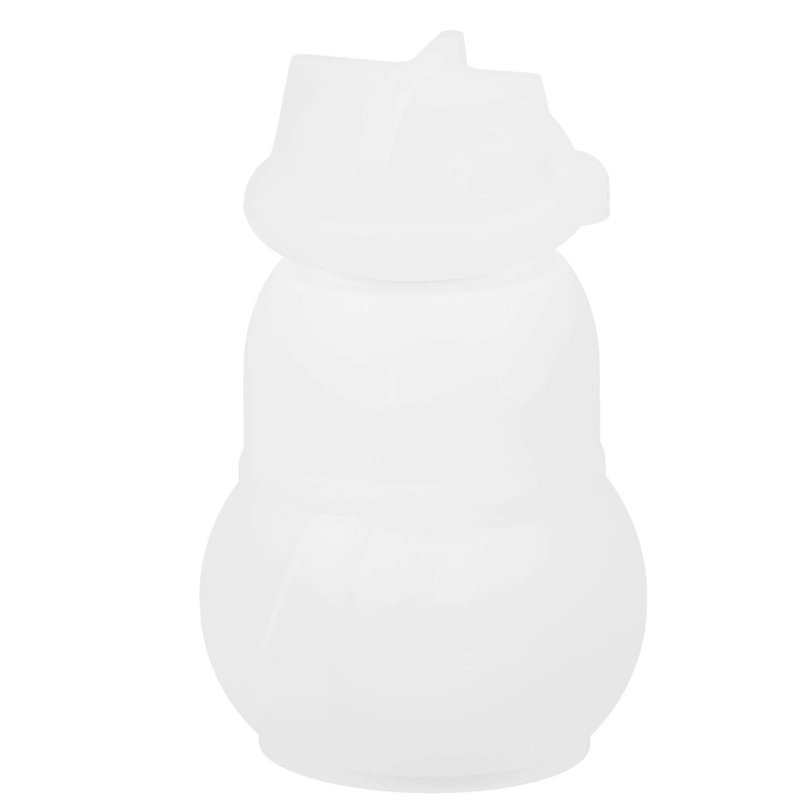 Snowman Jar Silicone Mold Storage Bottle Diy Craft Tool White Durable Silicone with Lid 1 Set