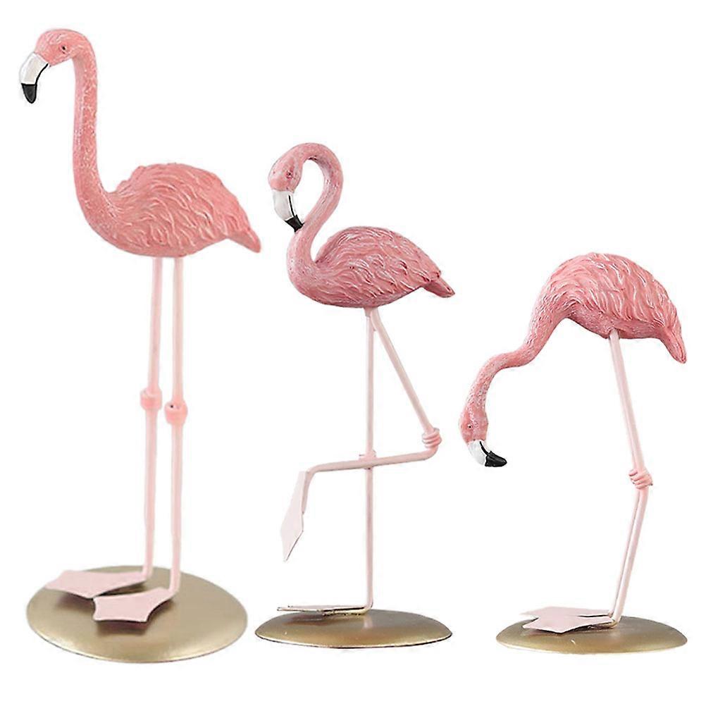 Flamingo Decor Resin Flamingo Statue Decoration Set with 15Pcs for Home