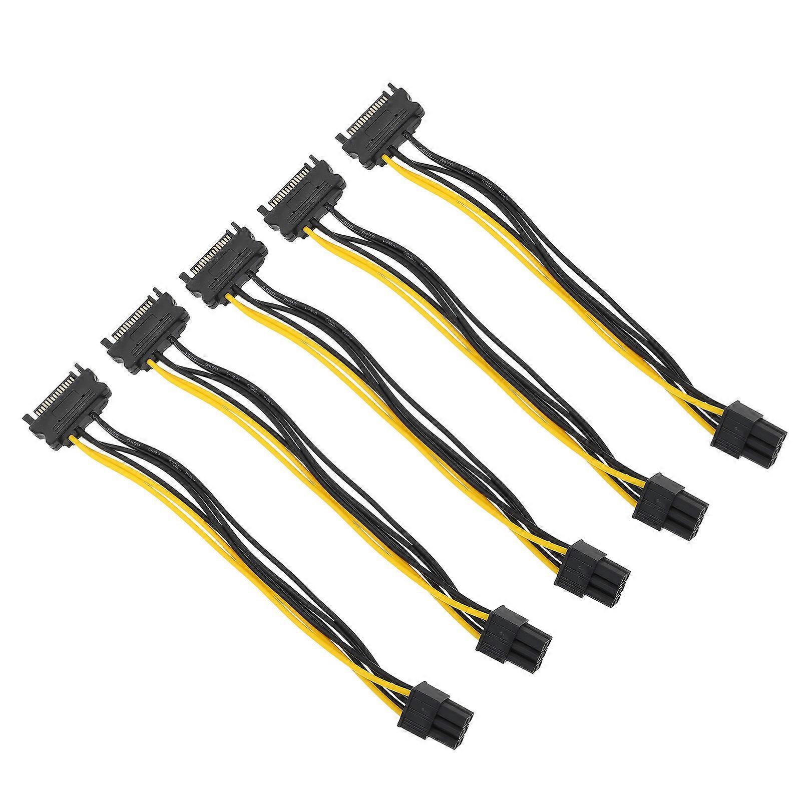 Graphics Cards Extension Cable for GPU Power with 15pin to 6pin 15Pcs