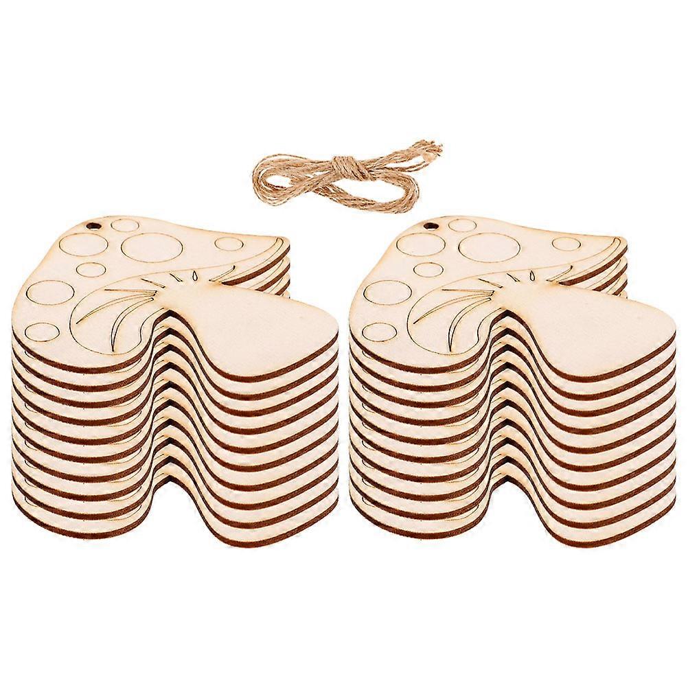 Rustic Wooden Mushroom Craft Pieces for Decoration 40Pcs Multipack