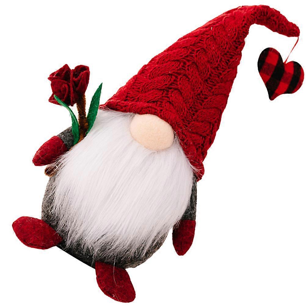 Északi stílusú törpe plüss baba dekorációhoz Valentin-napi törpe dekorációs dísz