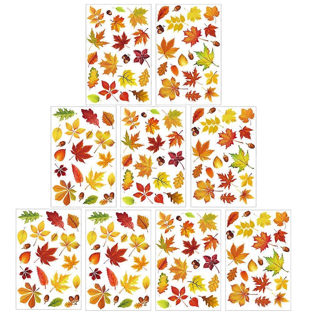 Thanksgiving Window Decals Decorative PVC Clings for Party 9 Sheets