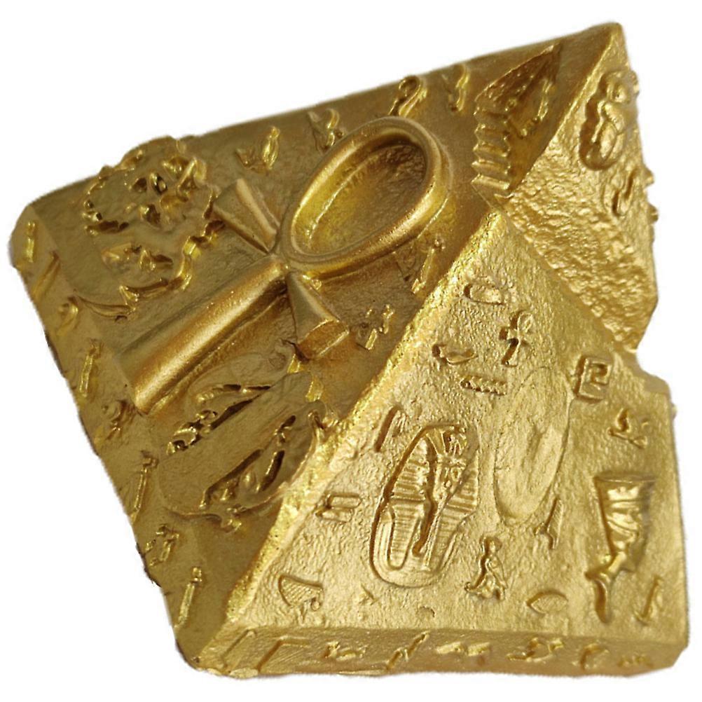 Resin Egyptian Pyramid Ornament for Desktop Decor 4Pcs Set