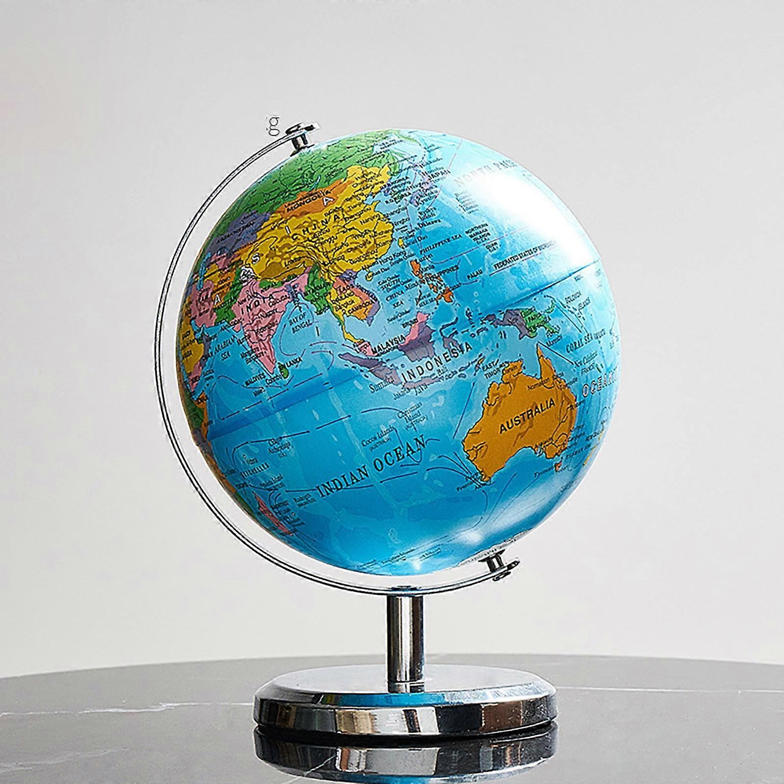 World Globe Desktop Geographic Globe 360°Rotating Earth Geography Globe Vintage Antique Globe Kids Gift Educational World Globe
