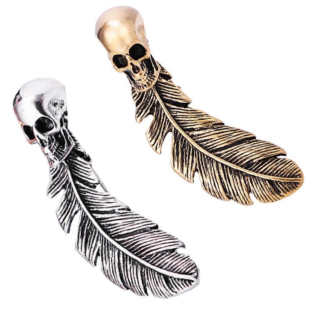 Halloween Skeleton Brooch 1Pair for Decoration Silver Alloy Material