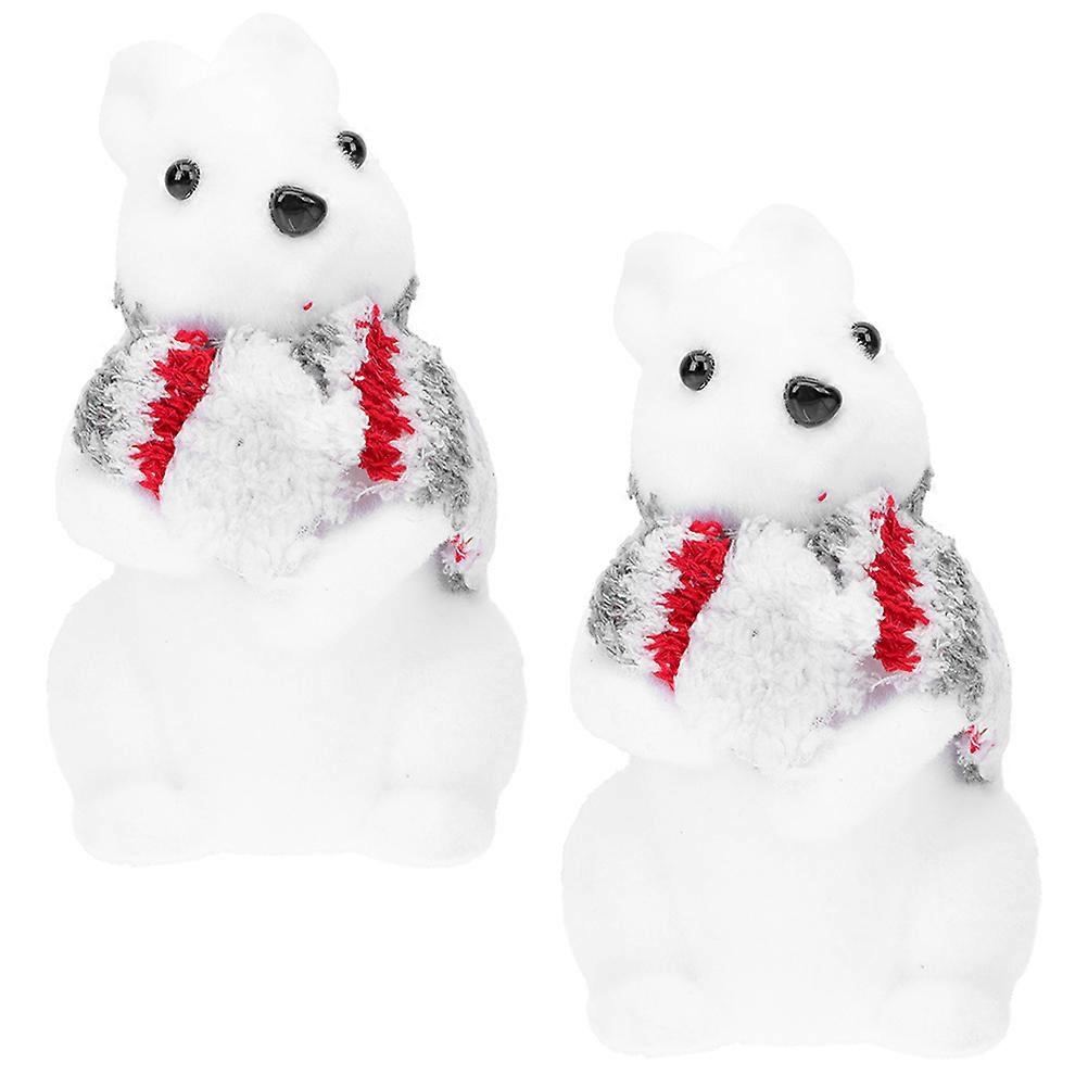 Foams Rabbit Decor 2Pcs Designed for Christmas and Easter Occasions Made from Charming White Foam