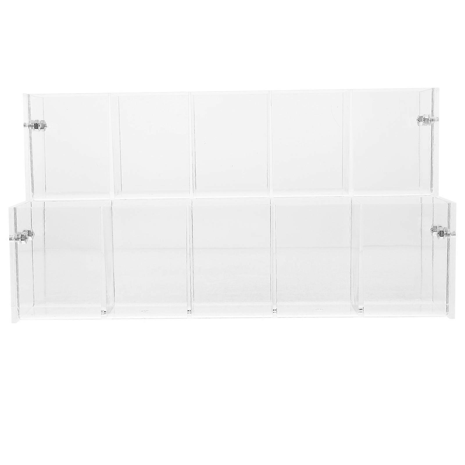 Rectangular Acrylic Pencil Organizer For Students Personal Use 4Pcs Space-saving Display Stand