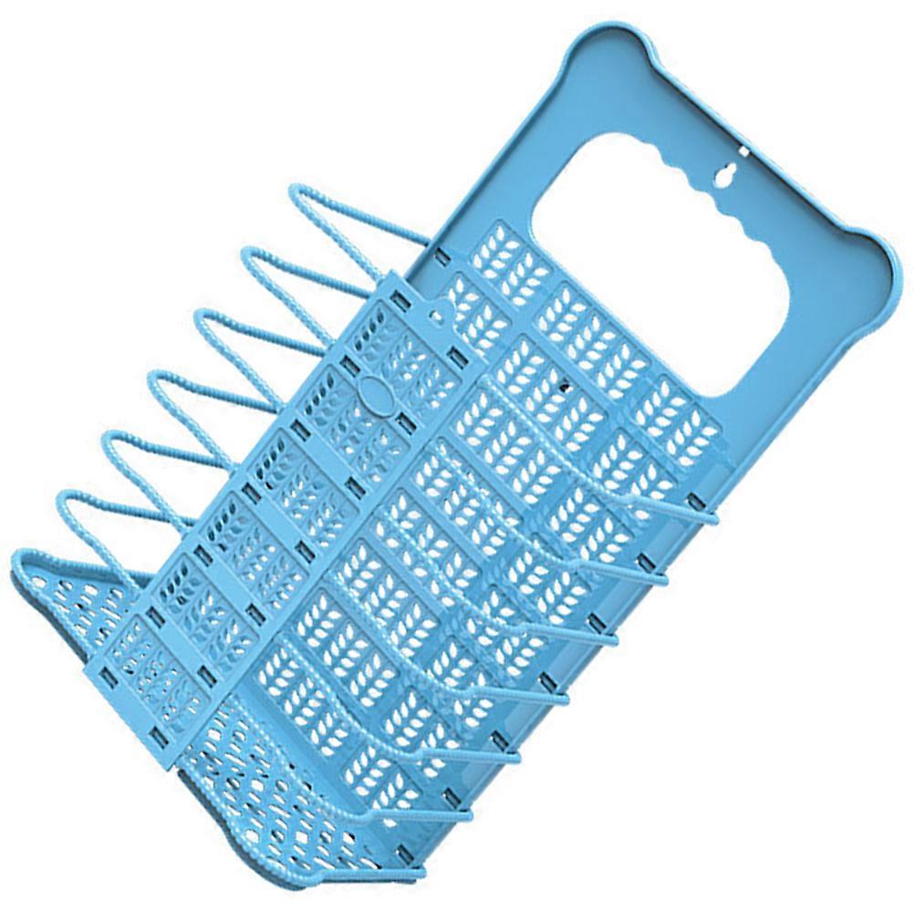 Plastic Laundry Basket Foldable Wall Hanging for 2Pcs Clothes Storage