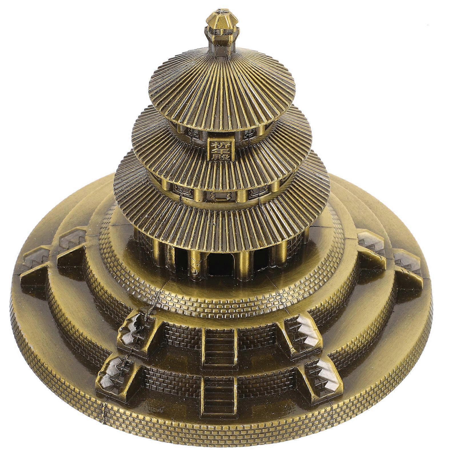 Chinese Ancient Architecture Model Heaven for Decor 2Pcs