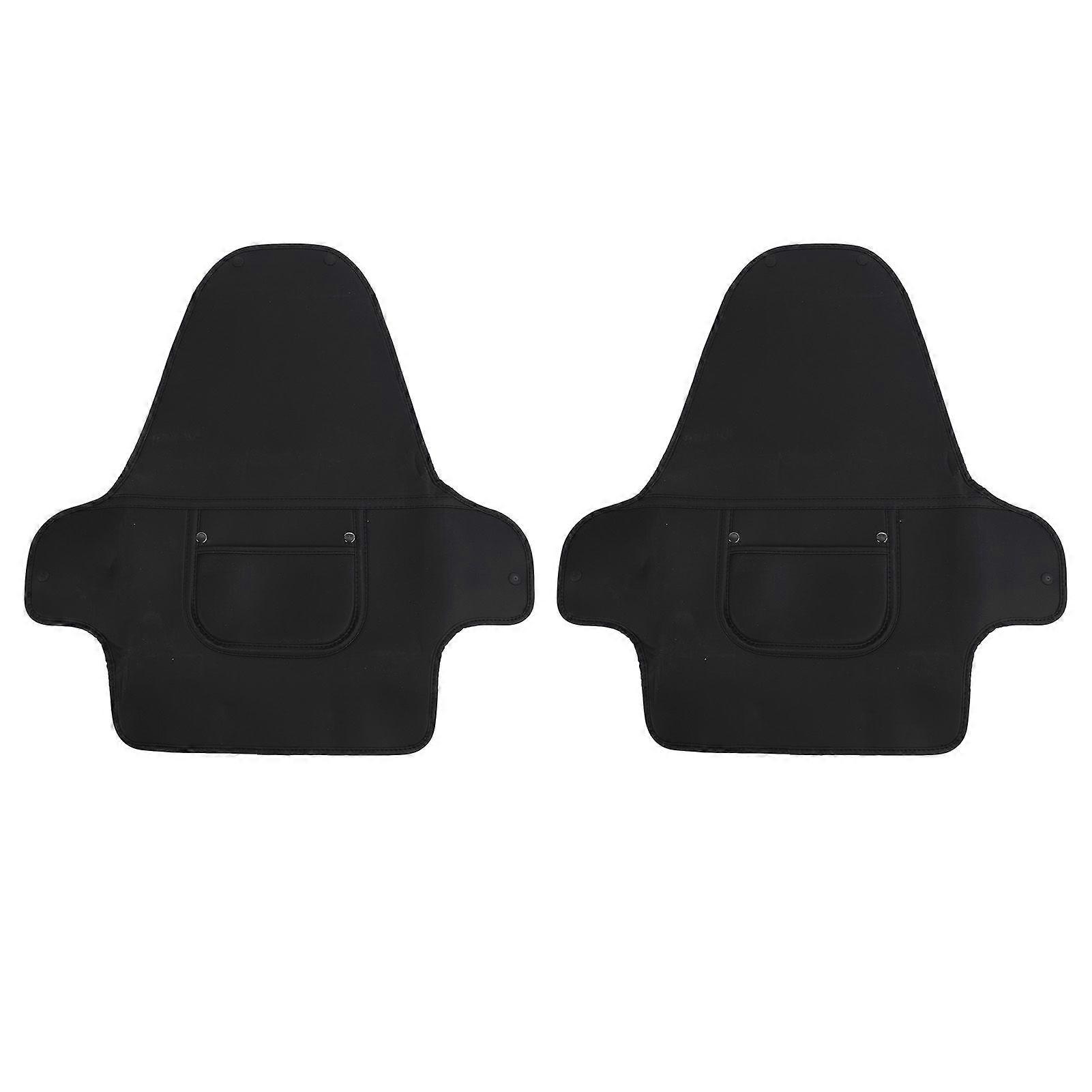 2PCS Auto Rücksitzschutz Kunstleder Schwarz leicht zu reinigen Trittmatte Ersatz für Tesla Model 3 2023 bis 2024