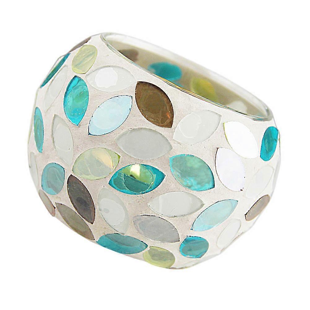 Glass Candle Holders For Home Decoration And Romantic Atmosphere In Assorted Color Premium Glass Material 2Pcs