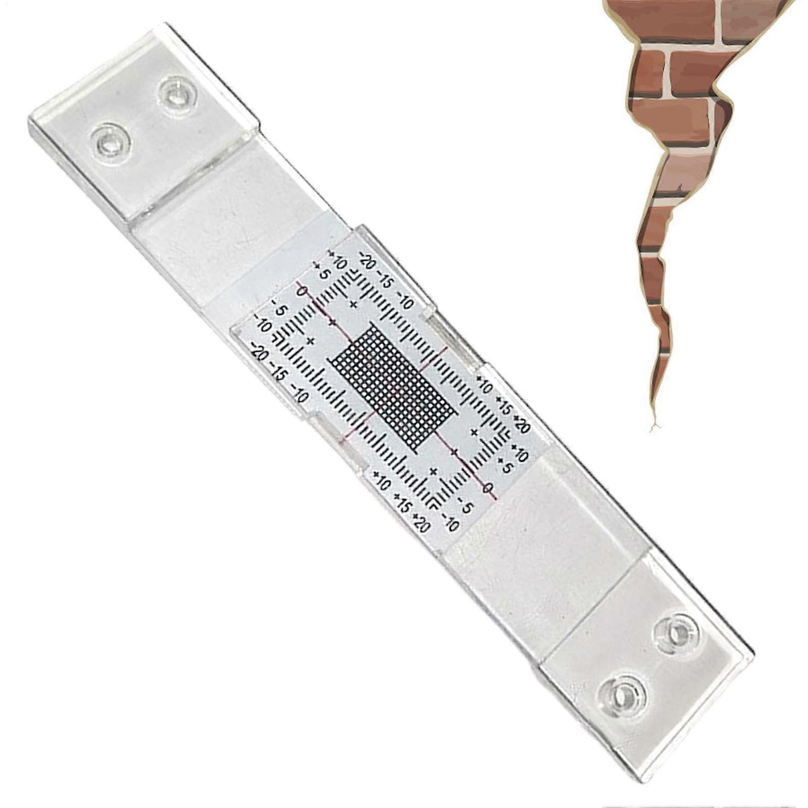 Crack Monitoring Device Concrete Crack Monitor Transparent Analog Vertical Gauge For Masonry Seismic Retrofit
