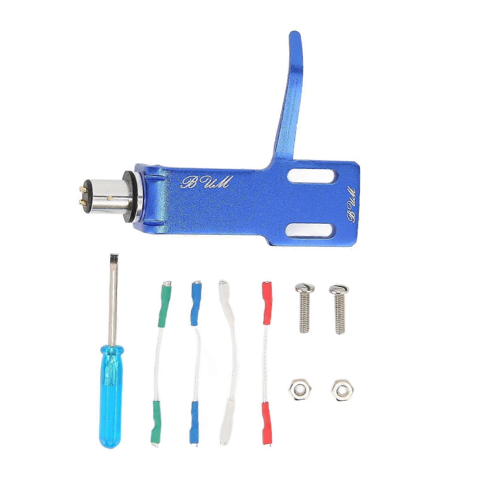 Phonograph Turntable Headshell Aluminum Alloy Headshell Cartridge Keeper for Record PlayersBlue