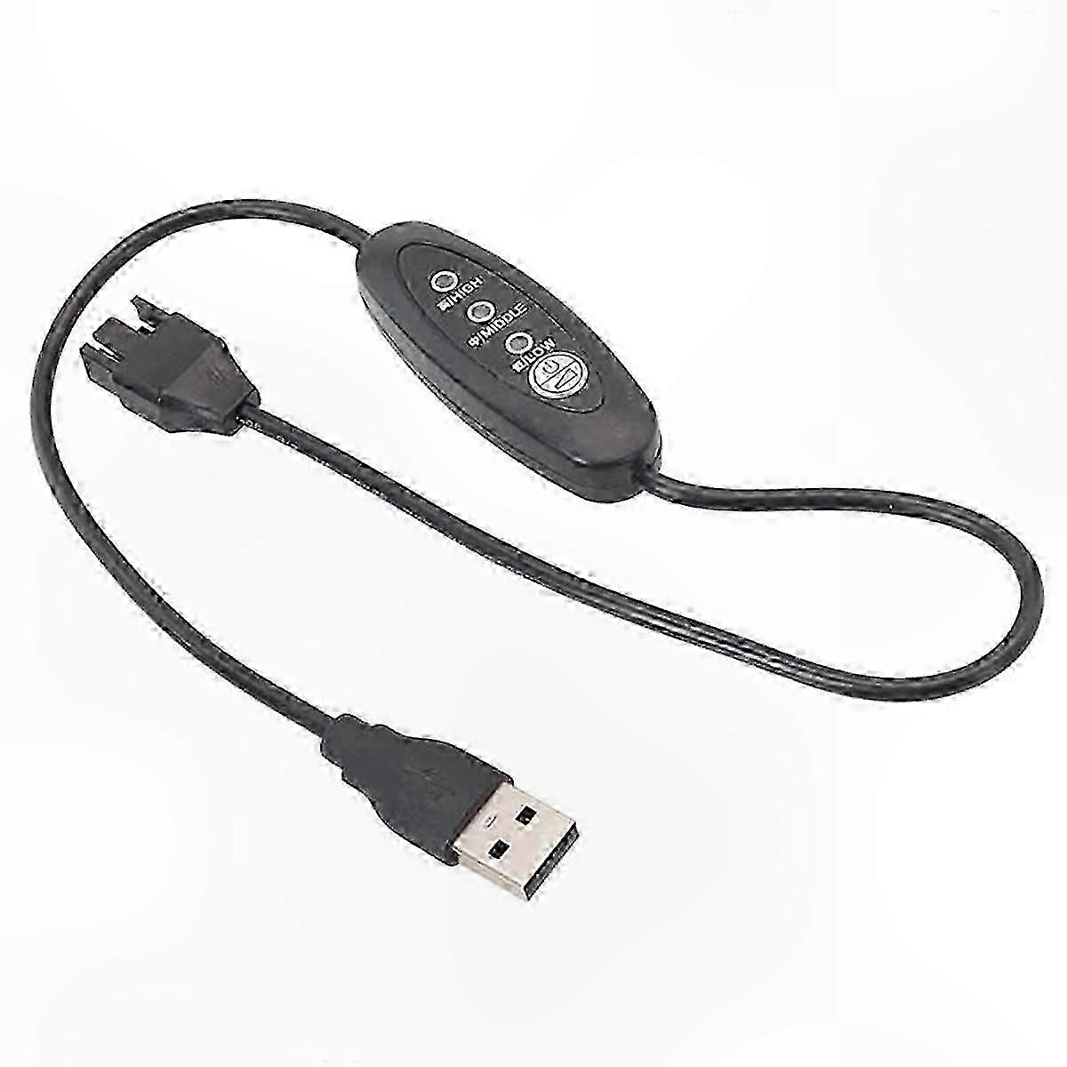 USB to 4-Pin Adjustable Fan Cable with Enhanced Power Supply